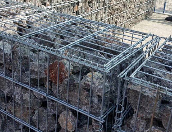 cerca de fio Rock Walls das linhas costeiras da parede de retenção da gaiola do metal do furo do diâmetro 5x10 de 4.5mm 2