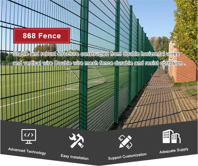 Os esportes moeram a segurança revestida Pvc 868 de Mesh Fence Wrought Iron High do fio/656 0