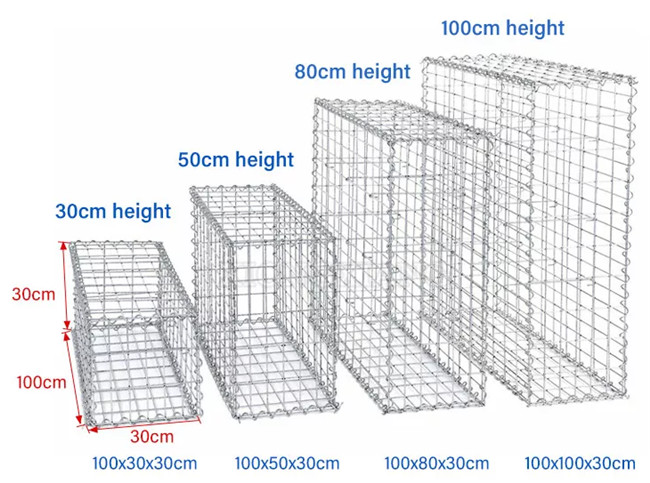 Galfan galvanizado 50×50mm soldou a parede de Gabion Mesh For Designing Fence Retaining 0