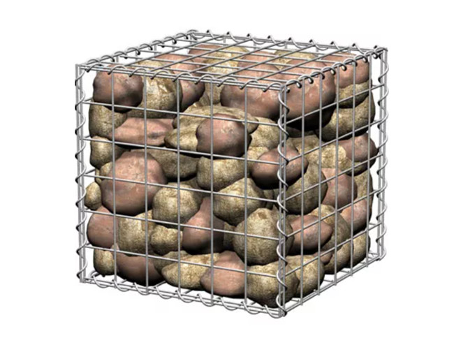 O Pvc revestiu 1m x 1m x rede de arame de aço soldada 1m da estabilidade alta da caixa de Gabion 0