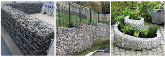 Gabion soldado aço carbono altamente galvanizado para a parede da proteção da indústria da construção civil 2