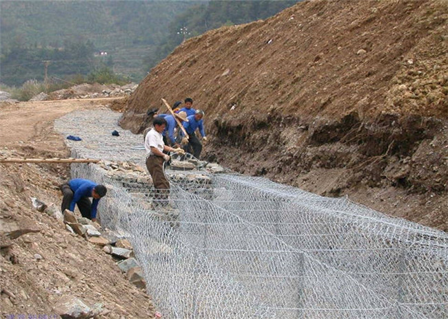 a pedra revestida do controlo de cheias de Gabion da caixa do zinco 270g/M2 encheu 3m x 1m x 0.5m 2