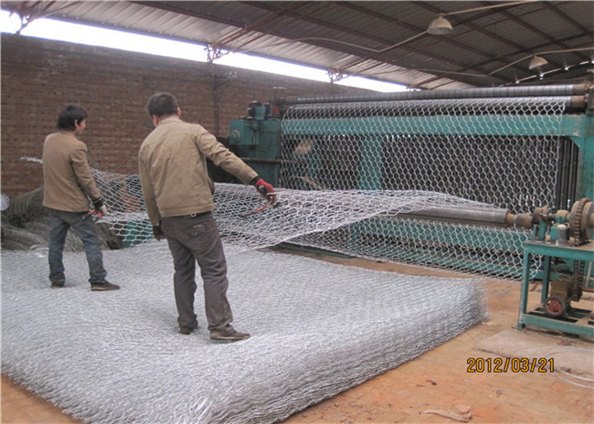 a pedra revestida do controlo de cheias de Gabion da caixa do zinco 270g/M2 encheu 3m x 1m x 0.5m 0