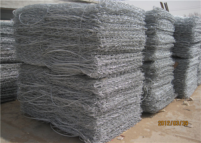 O Zn Al Coated Hexagonal Wire Mesh Gabion de Galfan 100x100x100mm galvanizou 0