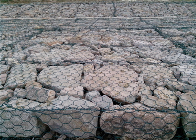 O Zn Al Coated Hexagonal Wire Mesh Gabion de Galfan 100x100x100mm galvanizou 2