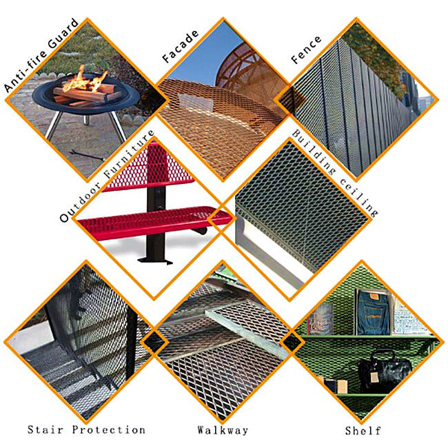 Rede de arame expandida espessura SS316 Diamond Shape do metal de HBGB 2mm 0
