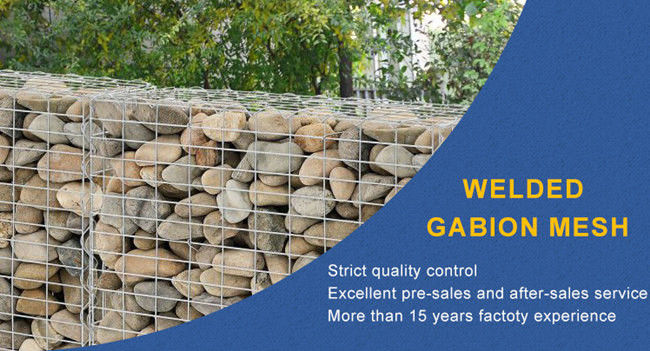 Fio espiral de 4 x 1 x 1 M Landscaping Wall Welded Gabion Mesh With 4mm 0