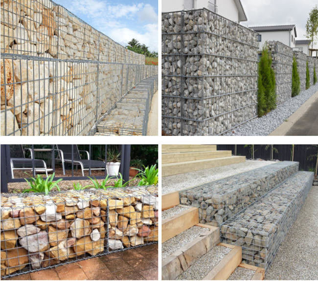 O protetor de alta elasticidade Gabion Sea Wall 200*100*100 de Dura soldou a parede de retenção do fio 2