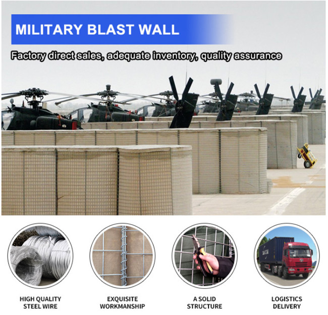 3 polegadas Q195 soldaram a cerca Blast Wall de Gabion Mesh Geotextile Cloth Stone Filled 0