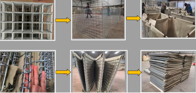 Barreira à prova de explosões 5.0mm Dia Welded Gabion Box do bastião de Hesco da parede da proteção 0