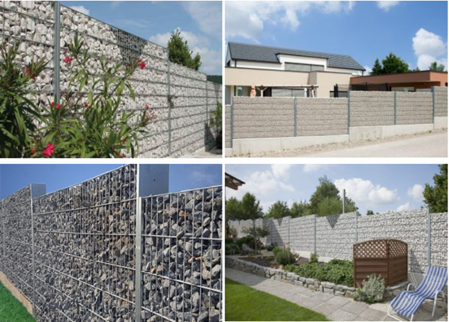 o diâmetro de 75x75mm 4mm soldou a cerca Filled With Rocks da malha 30cm de Gabion 1