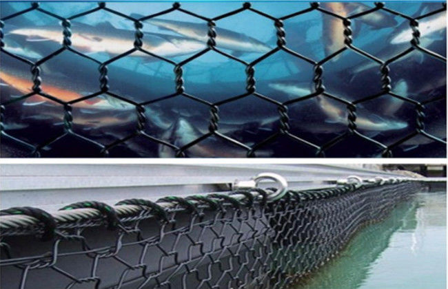 Gaiola líquida sextavada da cultura aquática da piscicultura 30mm*40mm do ANIMAL DE ESTIMAÇÃO 1.2m Gabion 3