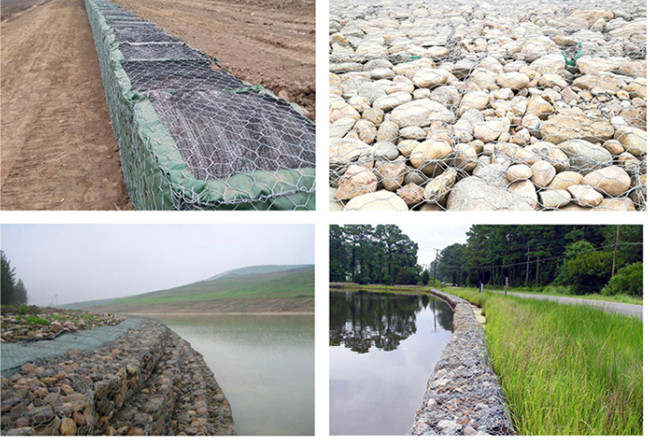 A caixa galvanizada mergulhada quente sextavada 270g/M2 de Gabion do revestimento zinca revestido 4