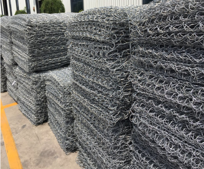 o PVC galvanizado mergulhado quente de 2x1x0.5m revestiu o controlo de cheias do verde da caixa de Gabion 1