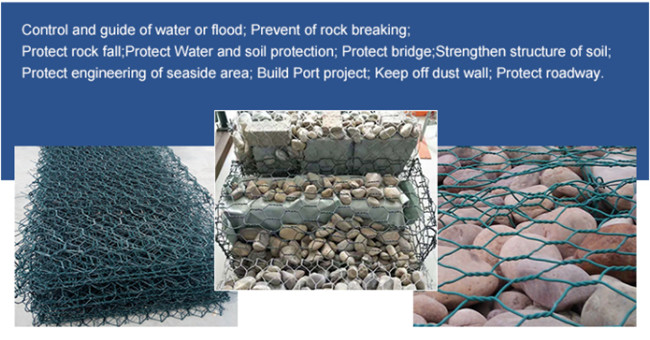 A caixa galvanizada mergulhada quente sextavada 270g/M2 de Gabion do revestimento zinca revestido 0