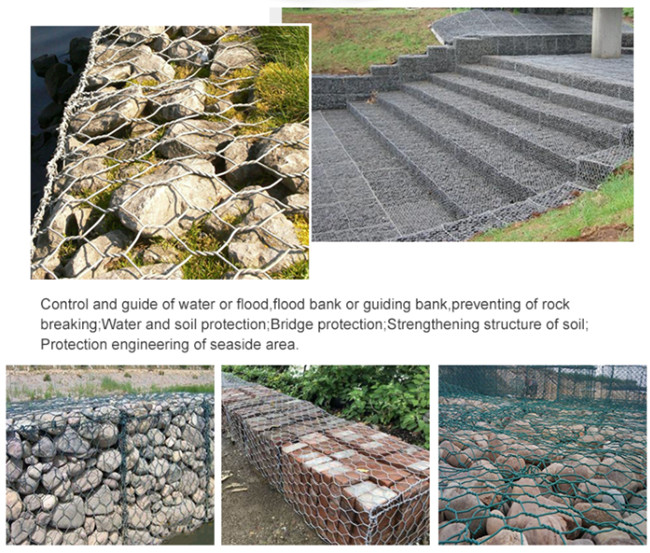 a caixa galvanizada 8x10cm 4mm de Gabion galvanizou o fio sextavado Mesh Easy Assembled 3