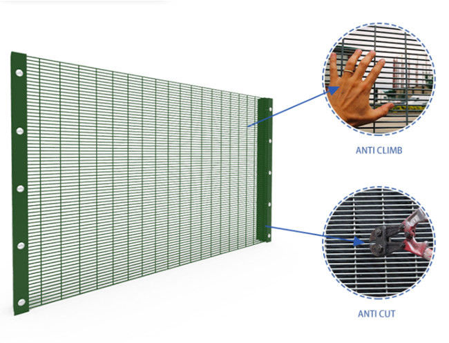 Pulverize a anti escalada de revestimento Mesh Fence Prison Security da anti tesoura 0