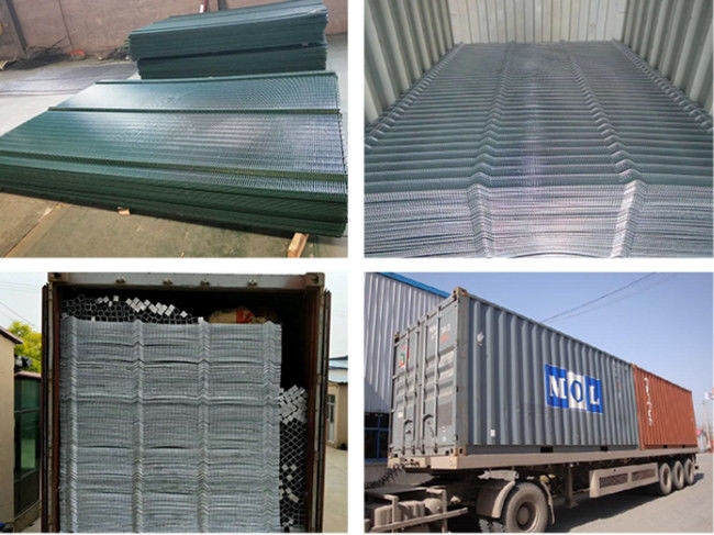 Tipo de Mesh Fence Galvanized Steel Curved da escalada da segurança do verde RAL9005 anti 2