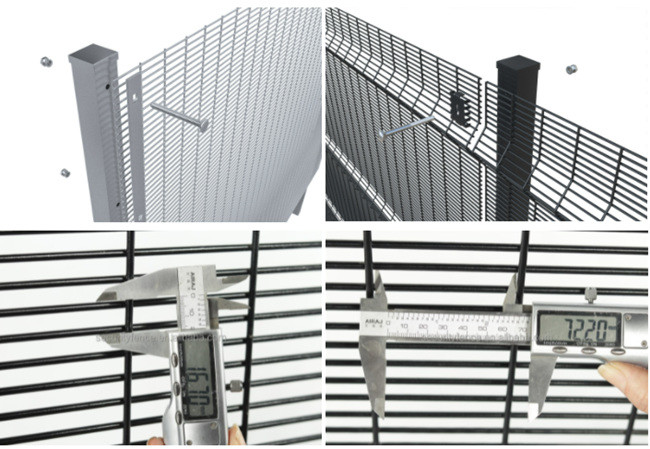 358 altura farpada de Mesh Fencing 1.8m do fio da escalada do ISO 9001 anti 1