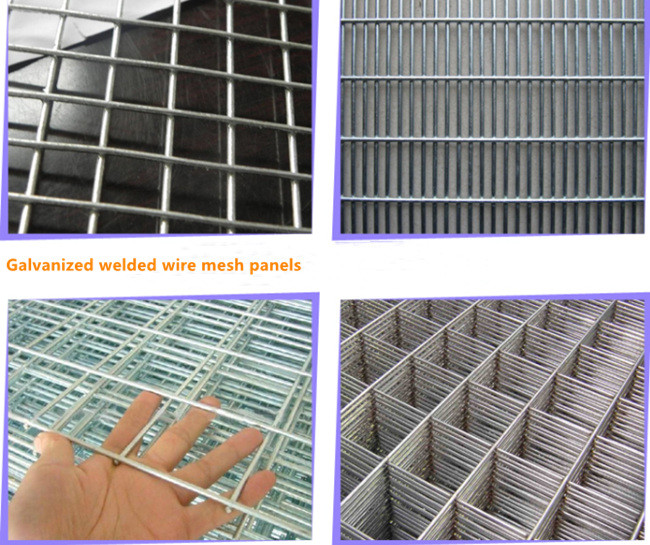 Fio galvanizado Mesh Sheets Panels da prata 2×2in 2×4 BWG 13 2.11mm de alta elasticidade 3