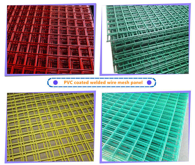 A solda de aço branca verde Mesh Panels Pvc Coated Pre da cor 2mm galvanizou para a cerca 0