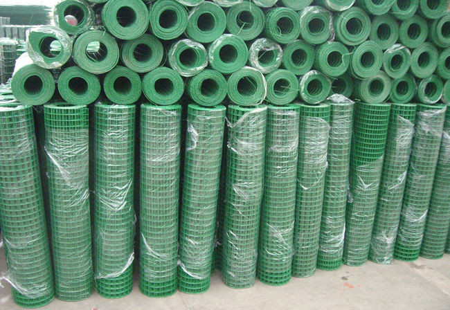 o vinil verde de 25.4mm revestiu o calibre soldado de Mesh Panels BWG 16 do fio 1