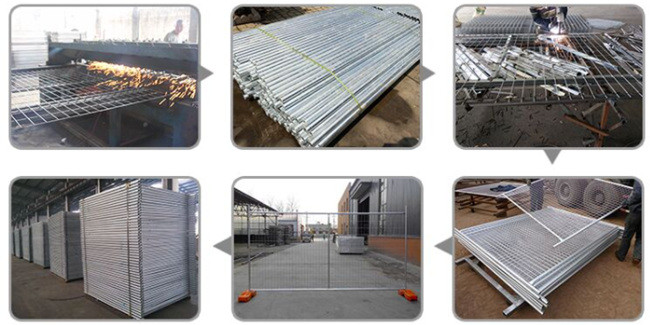 cerca provisória retrátil Panel da construção do móvel de 2.1m 32mm Dia Round Tube 0
