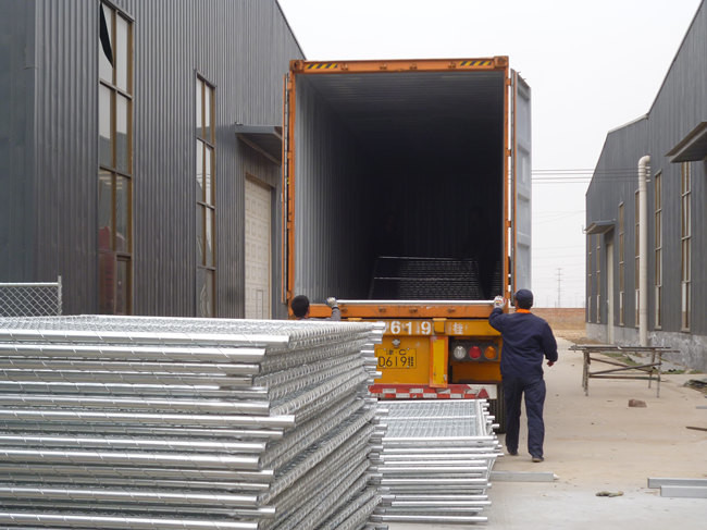 Cerca provisória galvanizada mergulhada quente Panel da construção do elo de corrente 14ft 50×50mm 2
