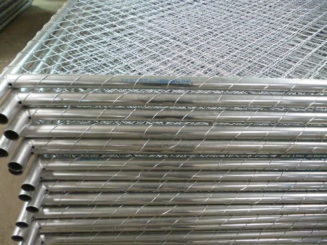 11 a cerca portátil Panels Hot Dipped do elo de corrente do calibre 6x8 galvanizou 2