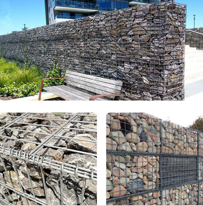 Blocos longos populares da parede de retenção das cestas de Gabion da rocha do tamanho 4m 0
