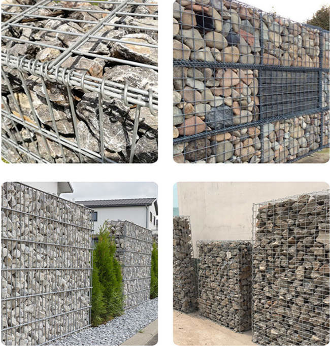 O Pvc verde pulveriza paredão soldada revestida da corrosão das cestas de Gabion anti protetora 3