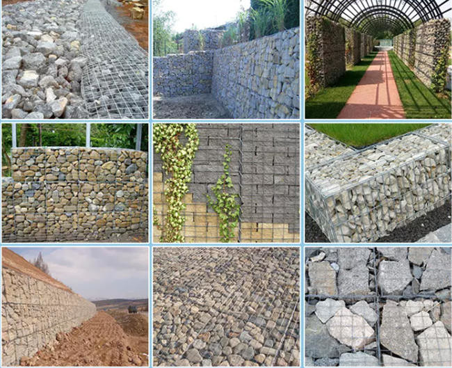 A parede de pedra das gaiolas soldou o furo do calibre de fio 5x5 de Mesh Gabion 4mm Cm 2